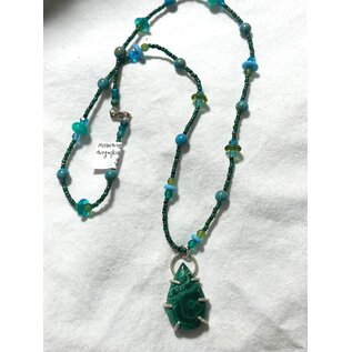 Seismic Silver HANDMADE MALACHITE PENDANT
