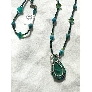Seismic Silver HANDMADE MALACHITE PENDANT