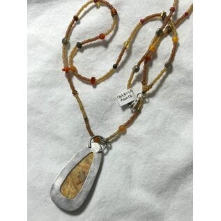 Seismic Silver HANDMADE CRAZY LACE AGATE PENDANT