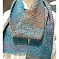 KAMALA DESIGNS HAND KNIT LONG SCARF - SILK/COTTON/ACRYLIC