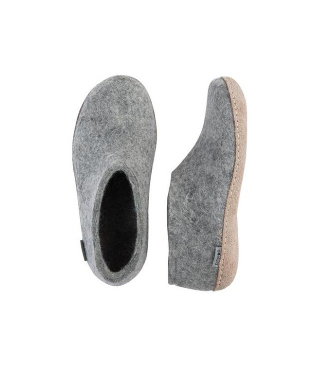 Glerups Chaussure Semelle Cuir Gris
