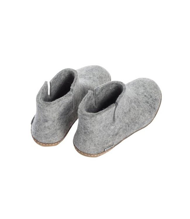Glerups Boots Leather Sole Grey