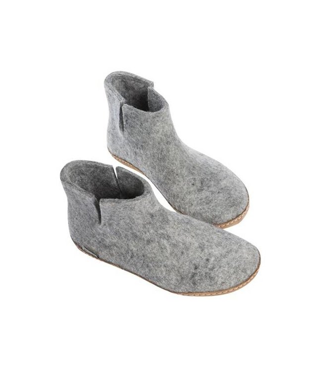 Glerups Bottillon Semelle Cuir Gris