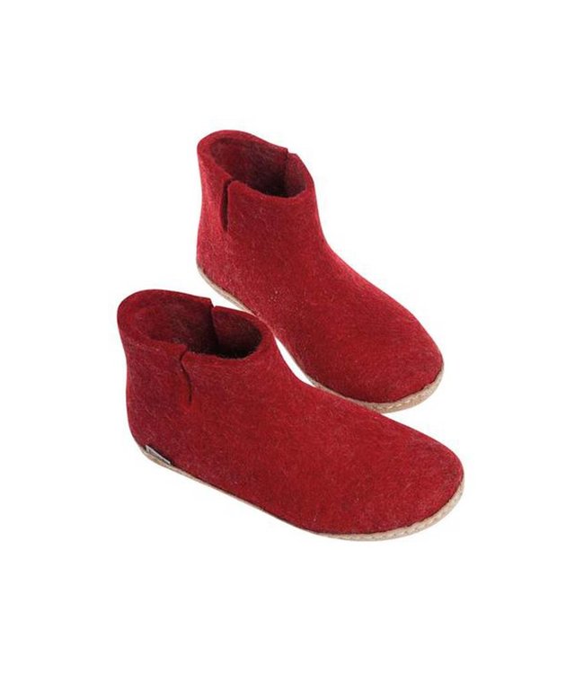 Glerups Bottillon Semelle Cuir Rouge