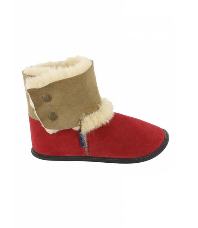 Garneau Reversed Sheepskin Bootie Red