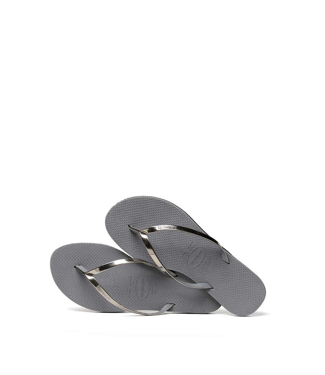 metallic silver havaianas
