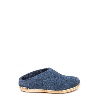 Glerups Pantoufle Semelle Cuir Denim