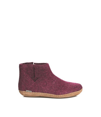 Glerups Boots Leather Sole Cranberry