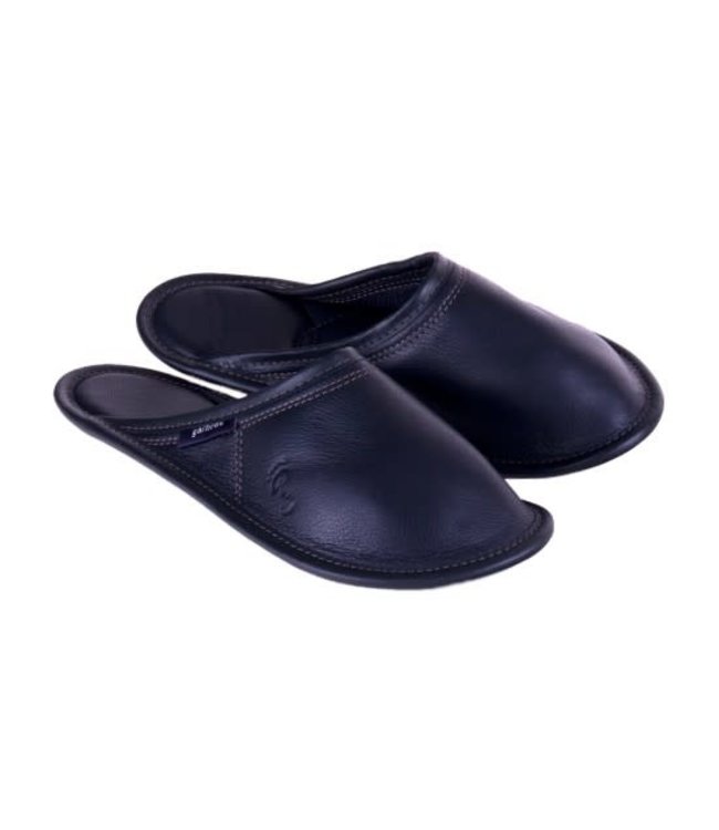 Garneau La Mule Tout en Cuir Marine