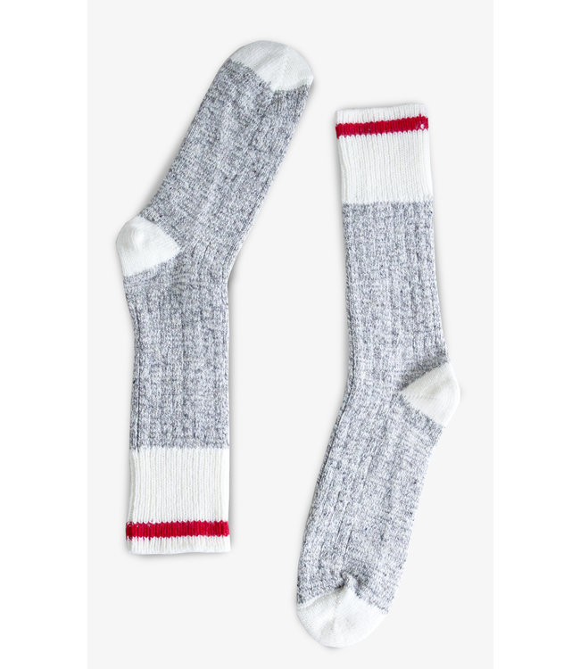 Bonnetier B0034 Adults Wool Socks Grey/Red