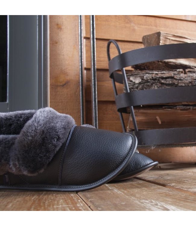 Garneau La Paresseuse  Cuir Noir / Mouton Silver Fox