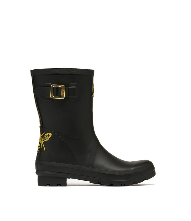 Joules Molly Wellies Black /Gold Etched 