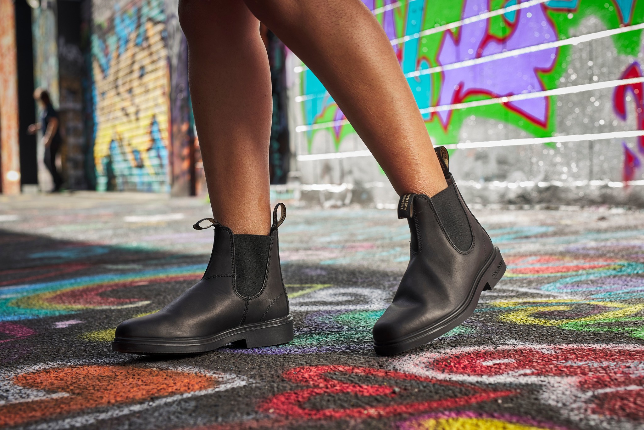 blundstones with a dress
