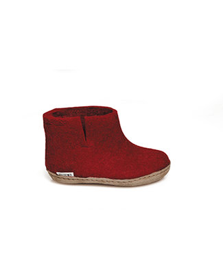 Glerups Kids Boots Leather Sole Red