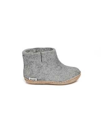 Glerups Kids Boots Leather Sole Grey