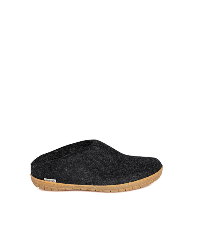 Glerups Slippers Rubber Sole  Charcoal