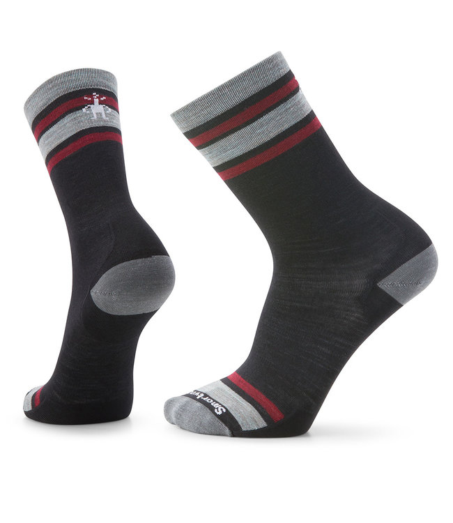 Smartwool Everyday Top Split Stripe Crew Socks Black