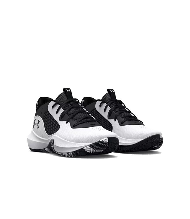 Under Armour Enfants - Lockdown 6 Basketball Blanc / Noir