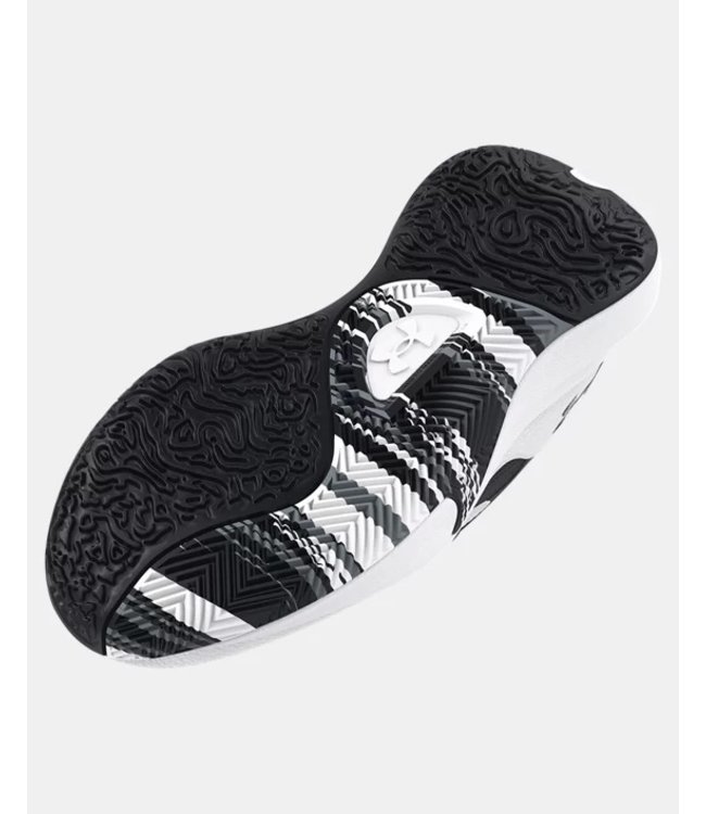 Under Armour Enfants - Lockdown 6 Basketball Blanc / Noir