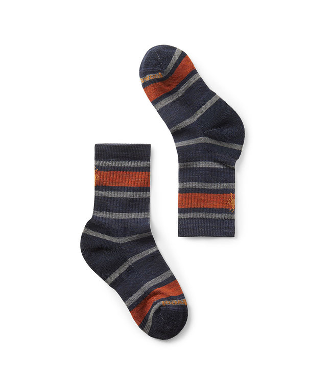 Smartwool Hike Light Cushion Striped Crew Deep Navy