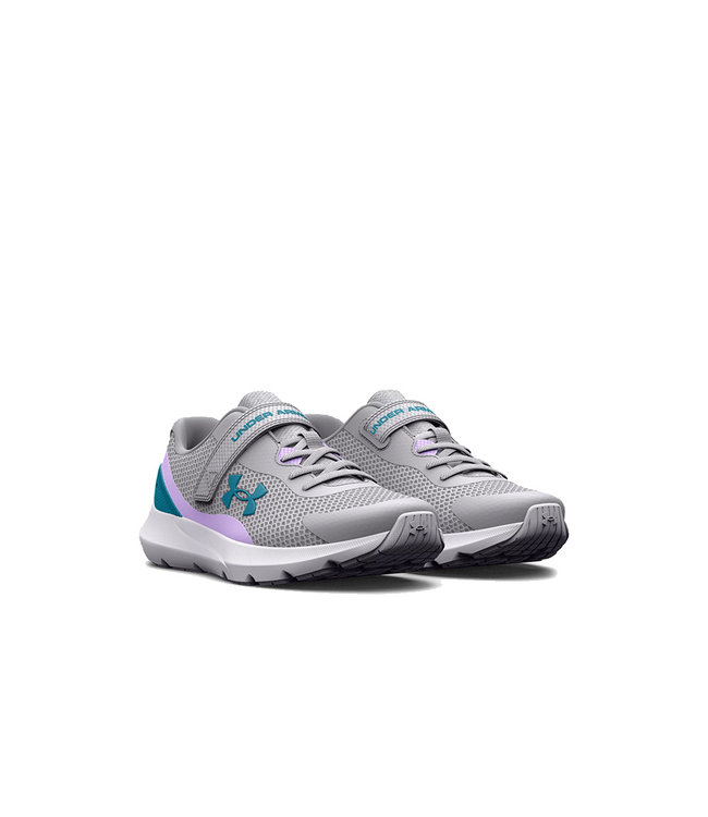Under Armour Kid's - Surge 3 AC Halo Grey / Nebula Purple/Blue Surf