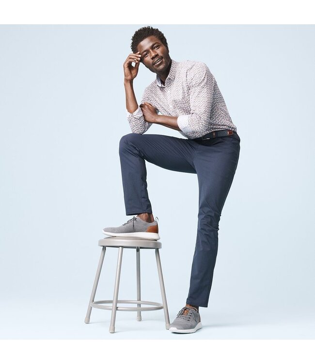 Johnston & Murphy Amherst Knit U-Throat Gris