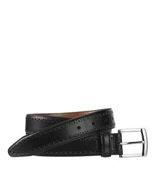 Johnston & Murphy PERFED-EDGE BELT NOIR