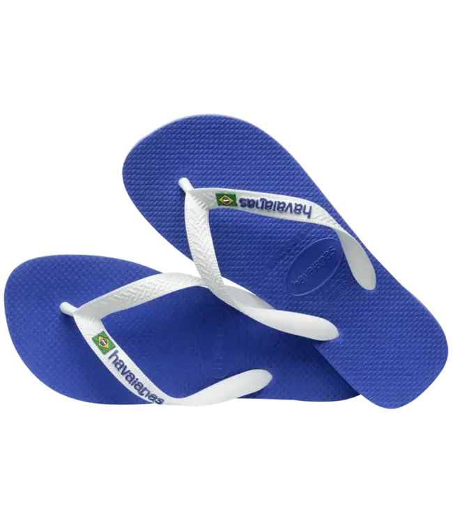 Havaianas Brazil Logo Bleu/ Blanc