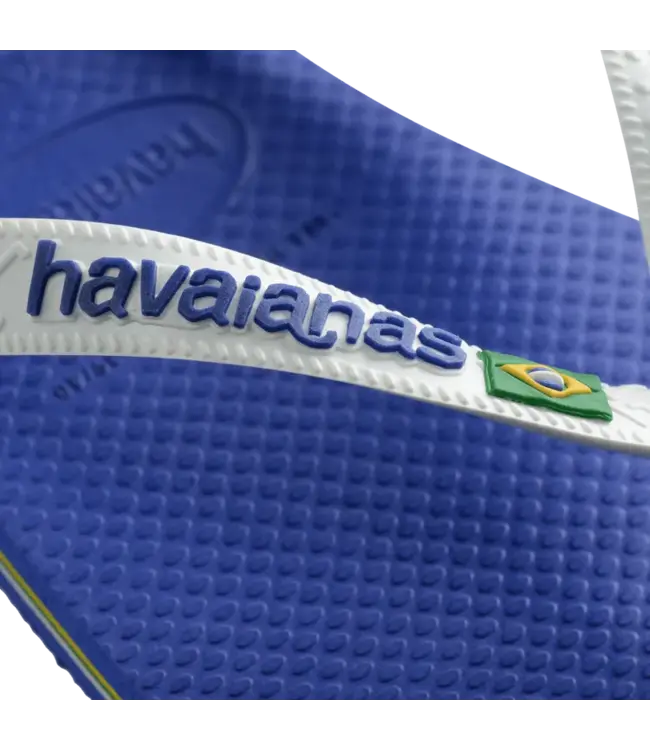 Havaianas Brazil Logo Bleu/ Blanc