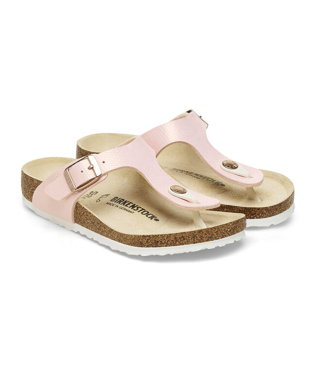 Birkenstock Enfants - Gizeh Lézard Billant Rose Pâle