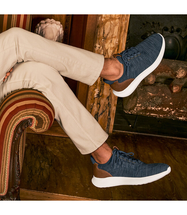 Johnston & Murphy Amherst Knit U-Throat Navy