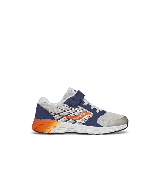 Saucony Kid's - Wind 2.0 Grey /Navy / Orange