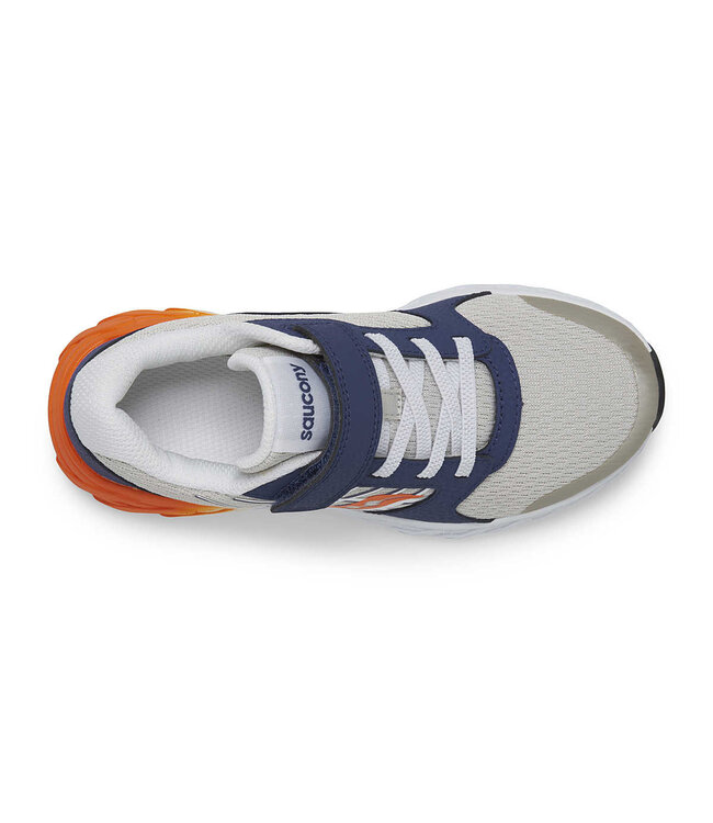 Saucony Kid's - Wind 2.0 Grey /Navy / Orange