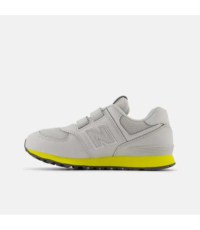 New Balance Kid's - 574 Grey Matter / Lemon Zest