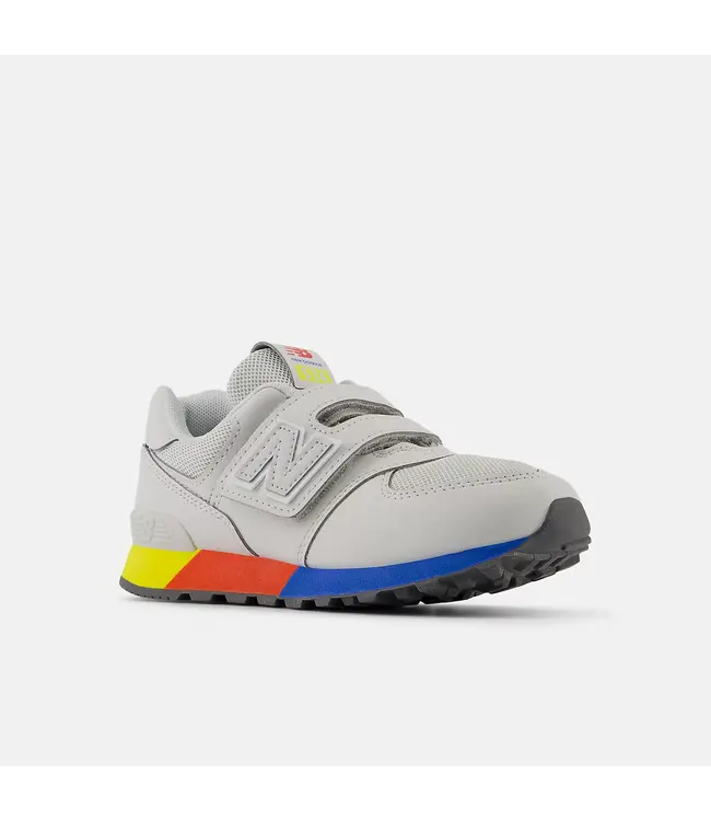 New Balance Enfants - 574 Gris / Citron
