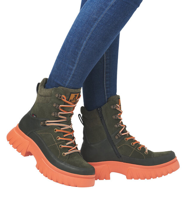 Rieker EVOLUTION W1871 Kaki / Orange