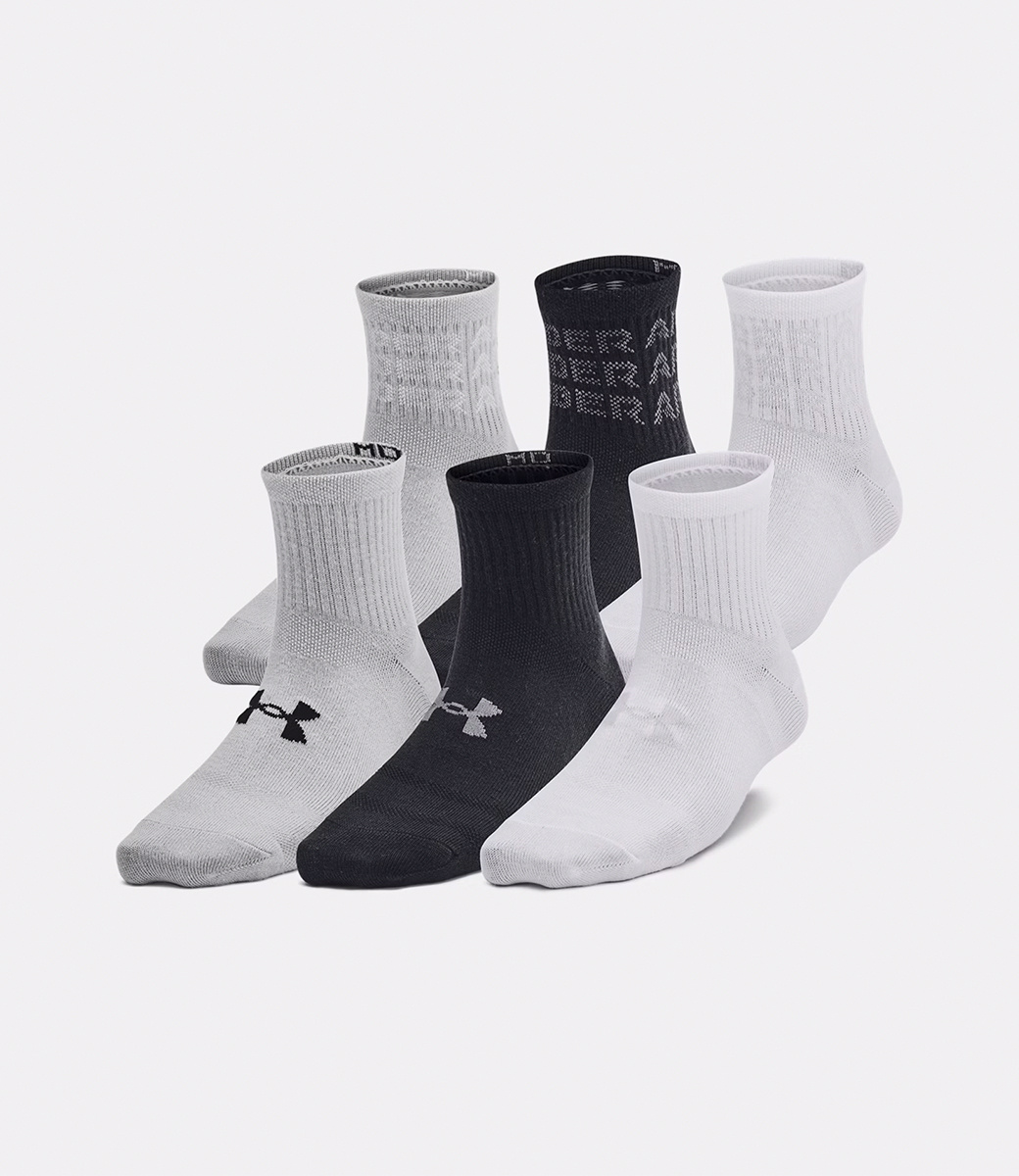 Under Armour Essentiel 6 Paquet Chaussettes courtes Noir Gris Tony Pappas Magasin de bottes et chaussures