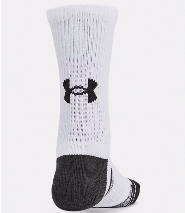 Under Armour Performance Tech 6-Pack Crew Socks White