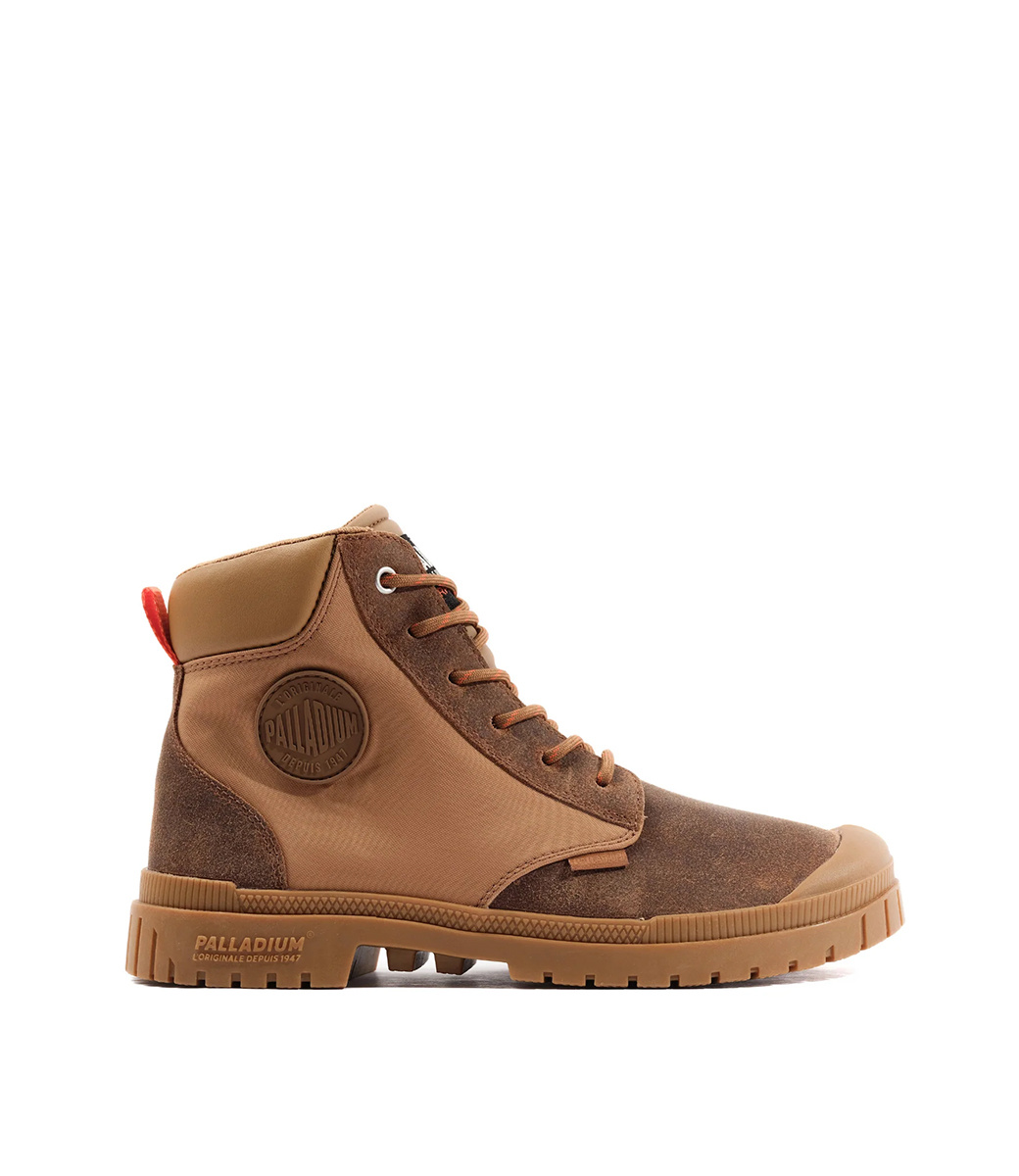 Bottines Palladium Pampa SP20 Cuff WP+ - Marron, Imperméables, Tige Mi-haute | Taille 42 EU, Style Urbain Et Pratique