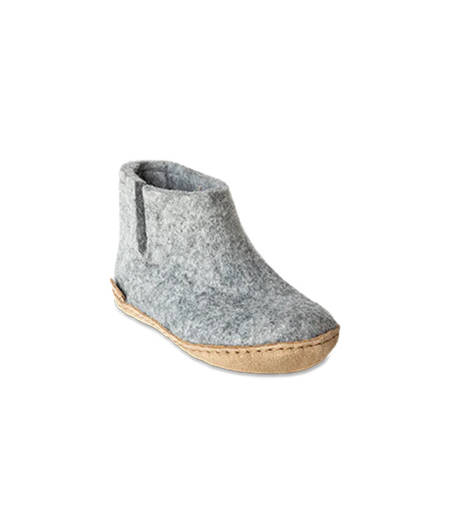 Glerups Bottillon Enfants Semelle Cuir Gris