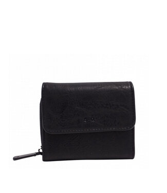 S.Q Amber2 Bi-Fold Wallet Black