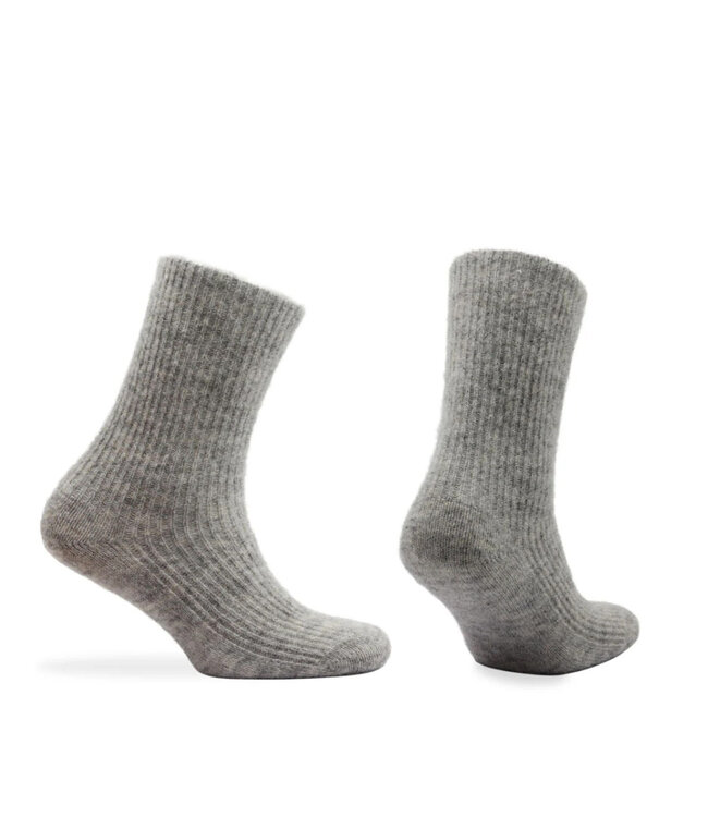 Norfolk Apollo - Luxury Baby Alpaca Socks Grey