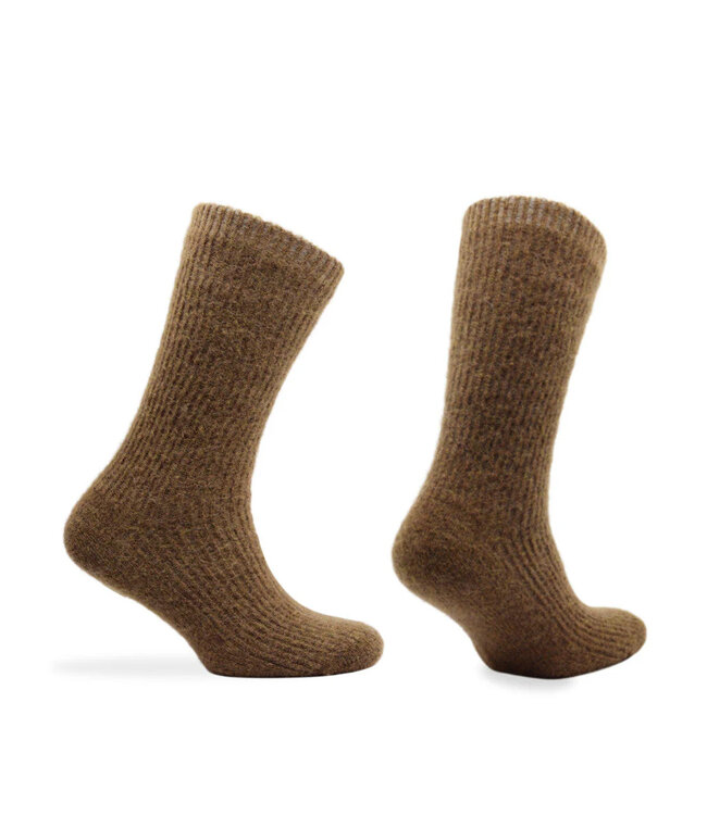 Norfolk Apollo - Luxury Baby Alpaca Socks Brown