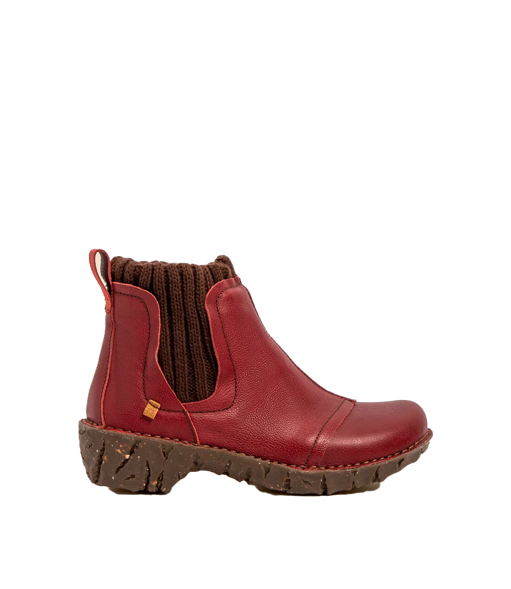 Bottines Femme Naturalista N804 Rioja - Taille 37 EU / 7 US - Cuir Rouge | Bottes Confort élégantes