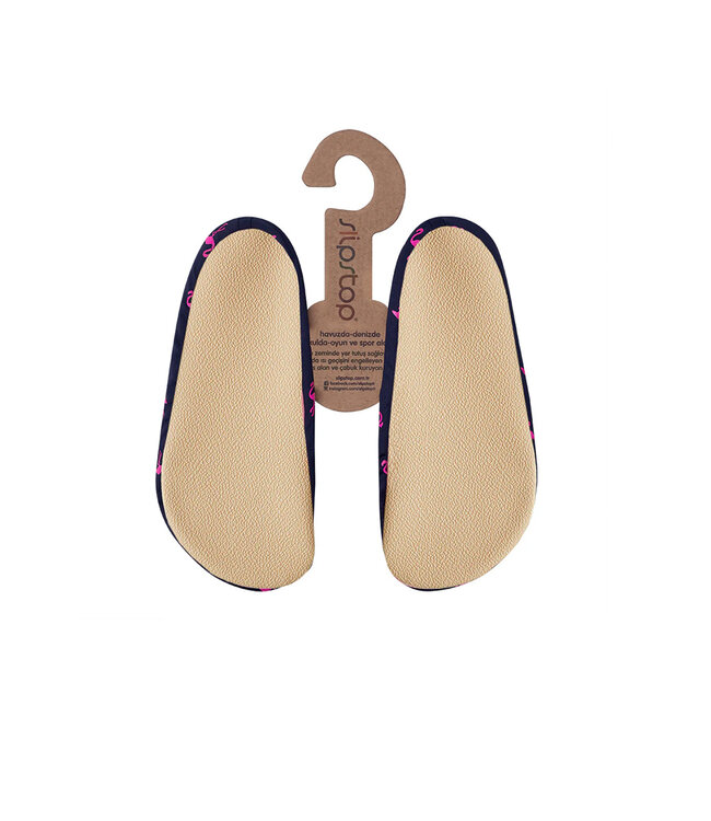 SlipStop Ella JR  Pink flamingos / Navy
