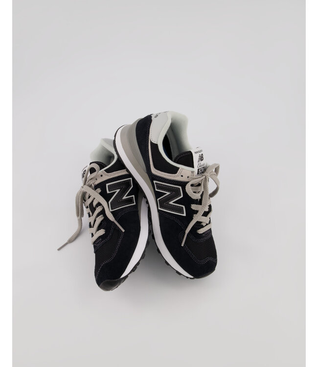 New Balance 574 Femmes Noir / Blanc