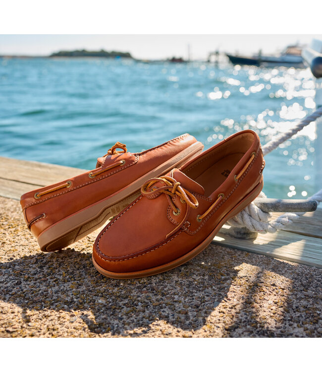 Johnston & Murphy Monaco 2-Eye Boat Shoe Tan