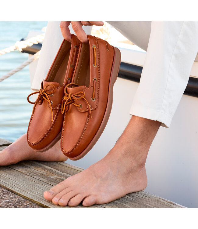 Johnston & Murphy Monaco 2-Eye Boat Shoe Tan