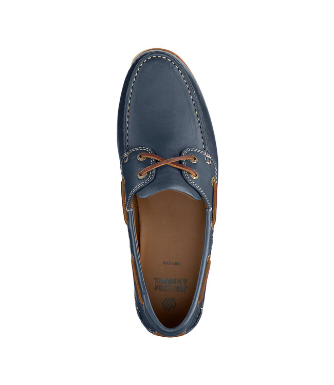 Johnston & Murphy Monaco 2-Eye Boat Shoe Navy