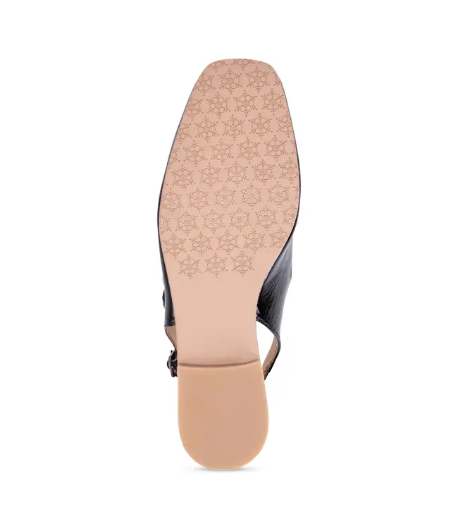 Bueno Estella Slingback Flat Black Patent